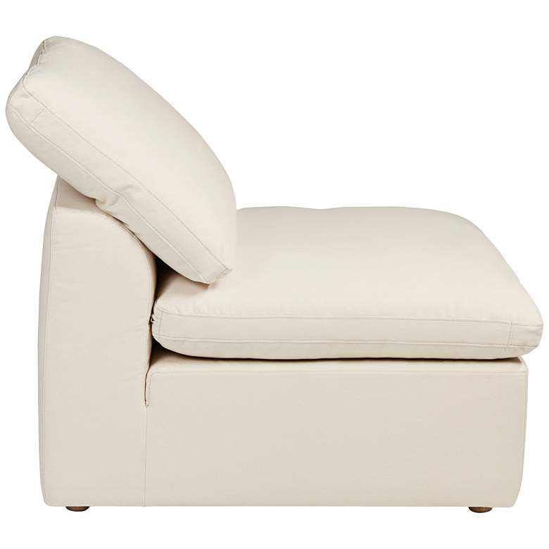 Image 7 Marisha White Fabric Modular Armless Chair more views