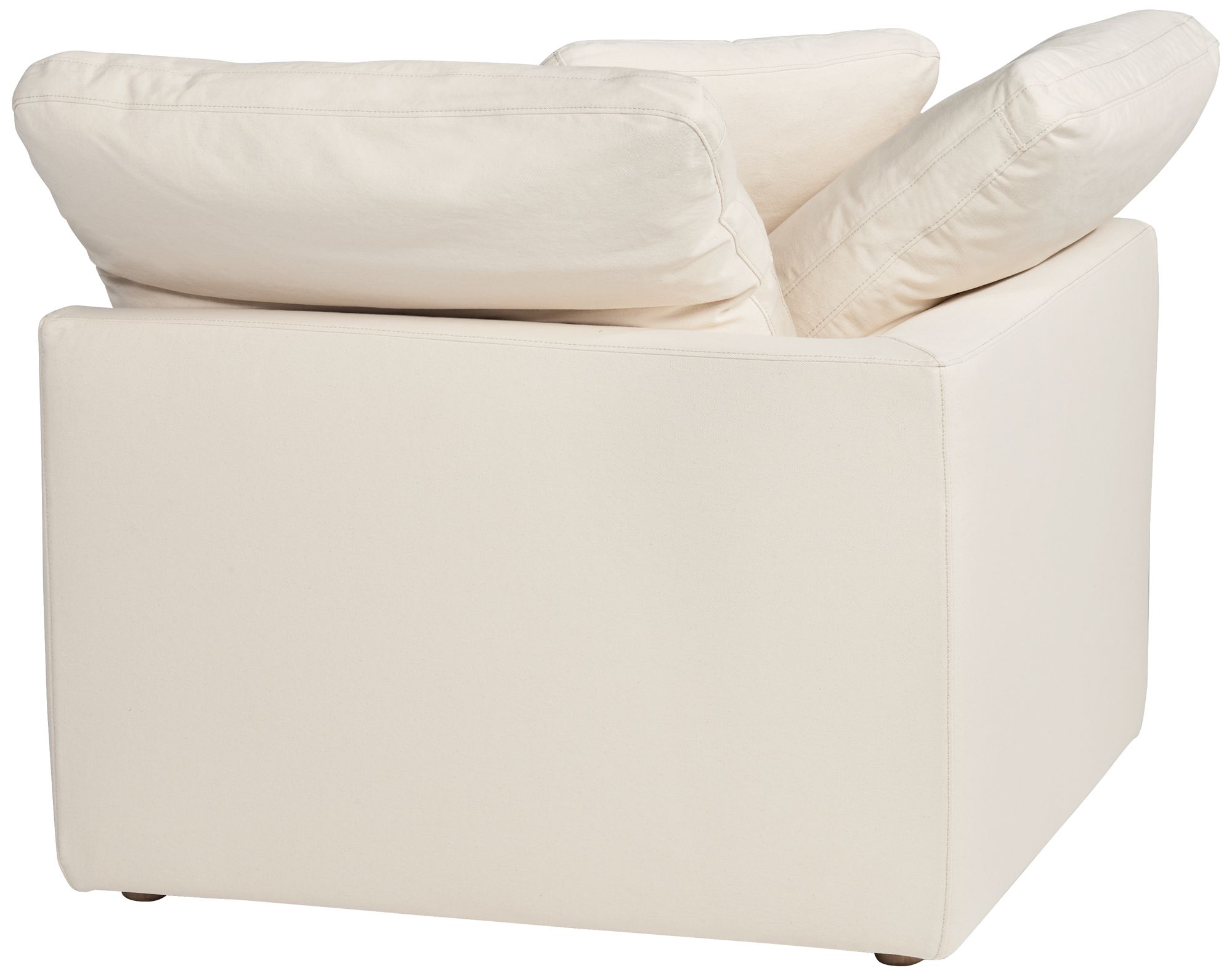 Marisha White Fabric Modular Corner Chair
