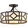 Marisol 15 1/2" Wide Bronze and Mica Ceiling Light