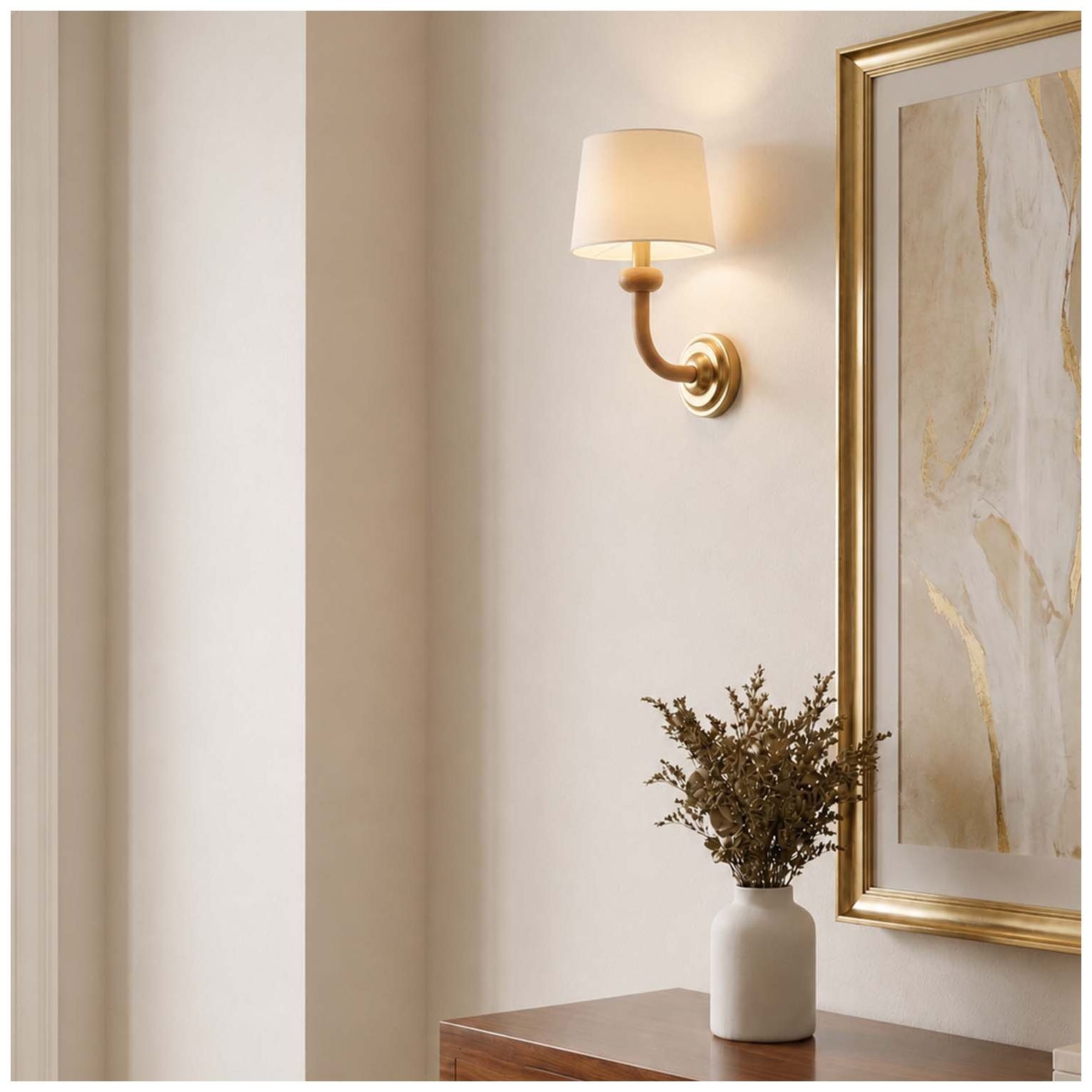 Image 5 Marisol 16" High Champagne Brass Wall Sconce more views