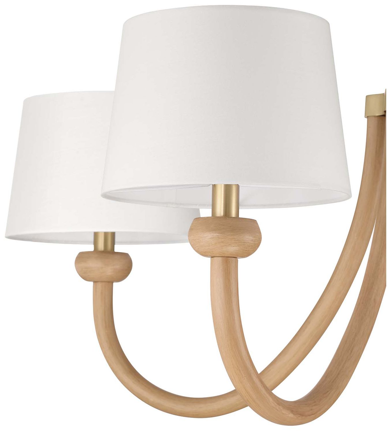 Image 2 Marisol 38" Wide 5-Light Champagne Brass Chandelier more views