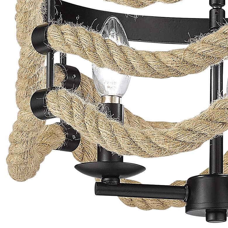 Image 3 Marissa 14 1/2" Wide Matte Black Metal 3-Light Ceiling Light more views