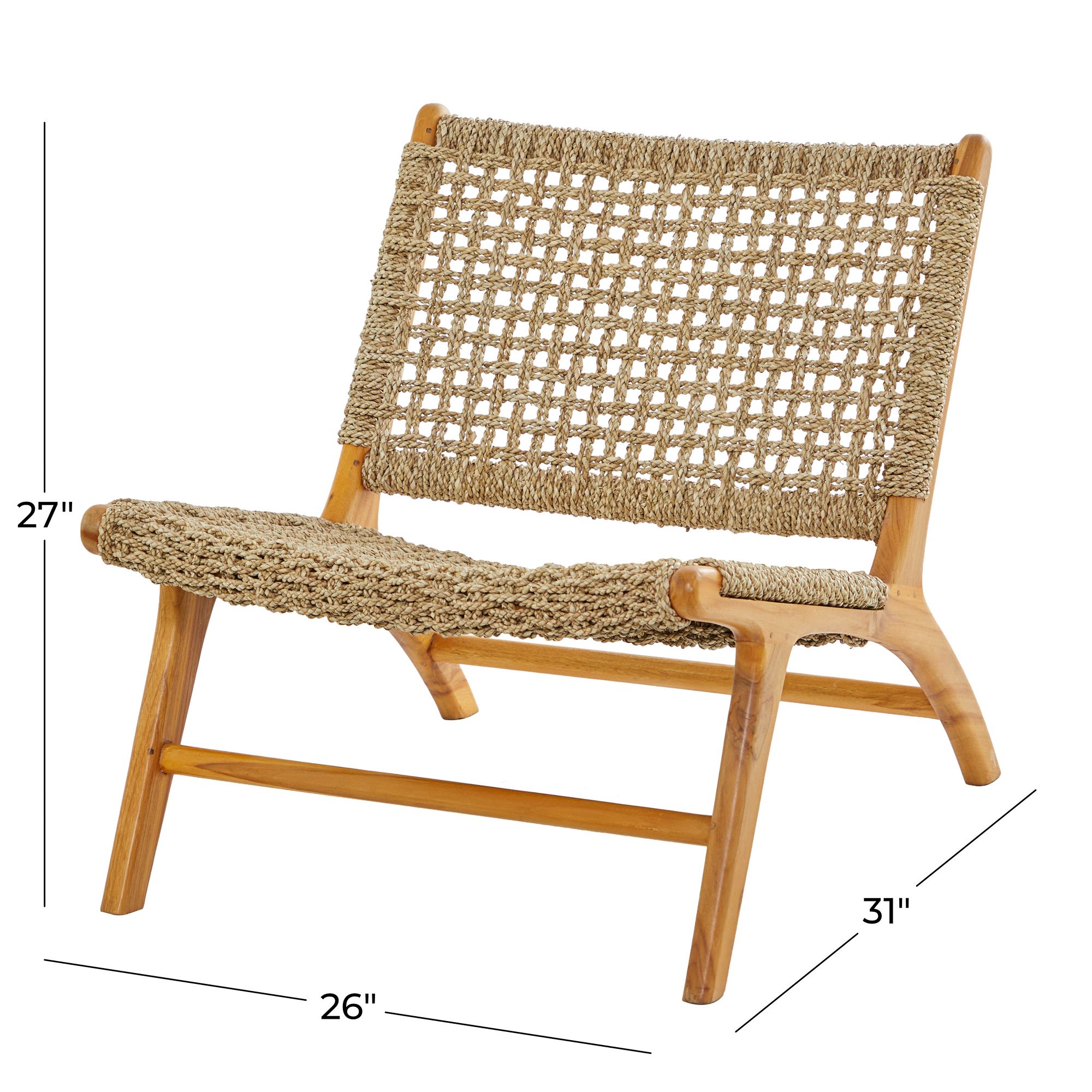 Image 7 Marissa Brown Woven Jute Accent Chair more views