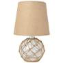 Maritime 14 3/4" High Coastal Rope and Clear Glass Accent Table Lamp
