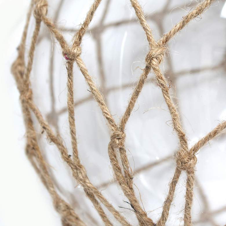 Image 3 Maritime 14 3/4" High Coastal Rope and Clear Glass Accent Table Lamp more views