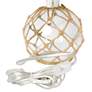 Maritime 14 3/4" High Coastal Rope and Clear Glass Accent Table Lamp