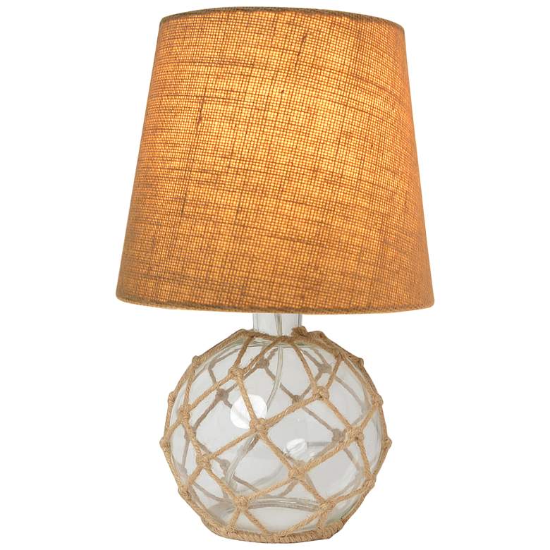 Image 6 Maritime 14 3/4" High Coastal Rope and Clear Glass Accent Table Lamp more views