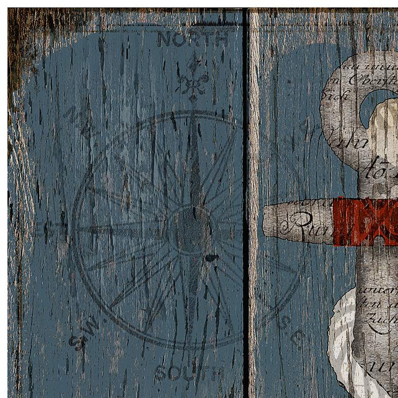 Image 2 Maritime Anchor 24" Square Outdoor Canvas Wall Art more views