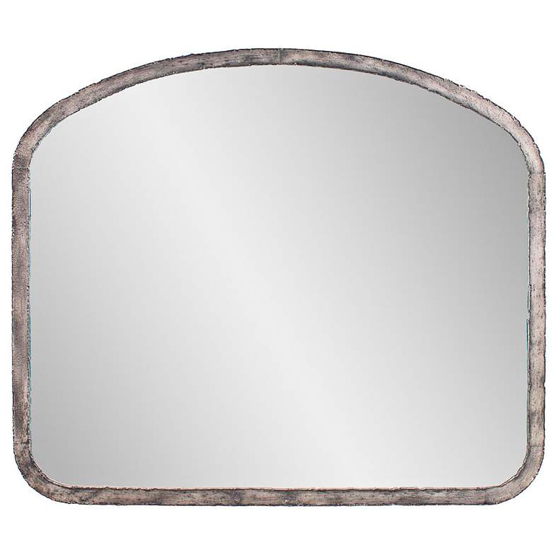 Image 2 Marius Antique Silver 42" x 36" Arched Wall Mirror