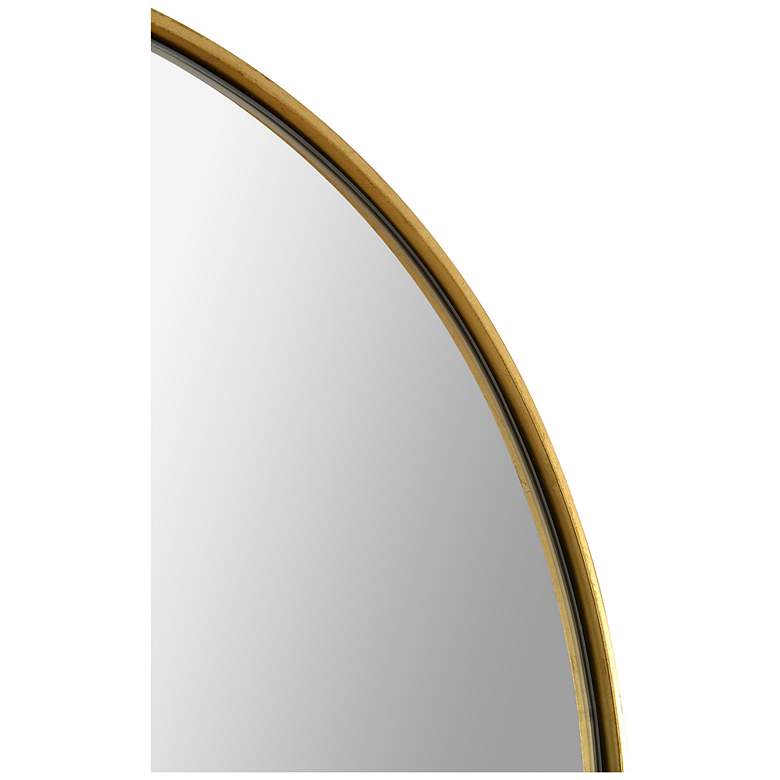 Image 3 Marius Coated Gold Leaf 24" x 60" Oval Wall Mirror more views
