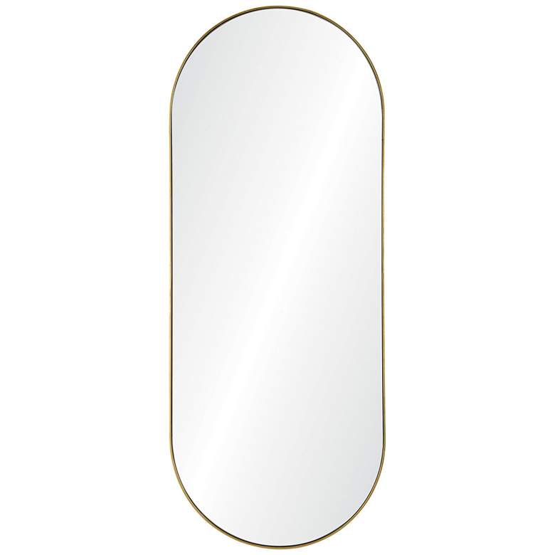 Image 6 Marius Coated Gold Leaf 24" x 60" Oval Wall Mirror more views