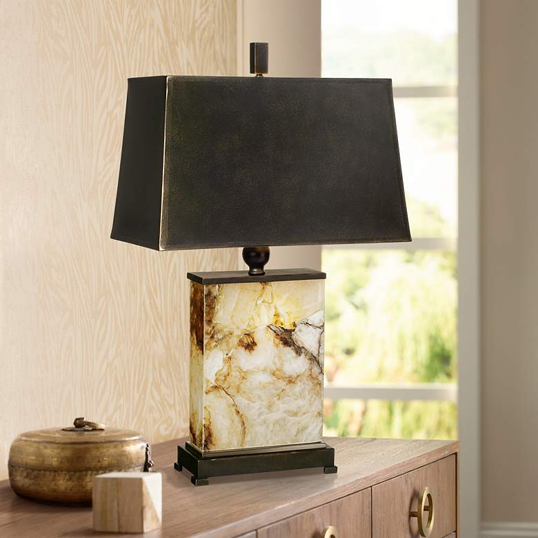 Image 1 Marius Marble Night Light Table Lamp