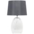 Markam 17 3/4"H Clear Fluted Glass Accent Bedside Table Lamp