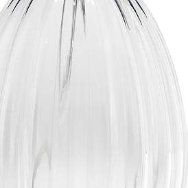 Image5 of Markam 17 3/4"H Clear Fluted Glass Accent Bedside Table Lamp more views
