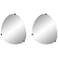 Marken Champagne 29" x 36" Oblong Wall Mirrors Set of 2