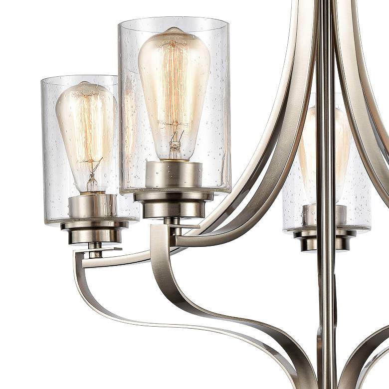 Image 2 Market Square 24" Wide Brushed Nickel 5-Light Chandelier more views