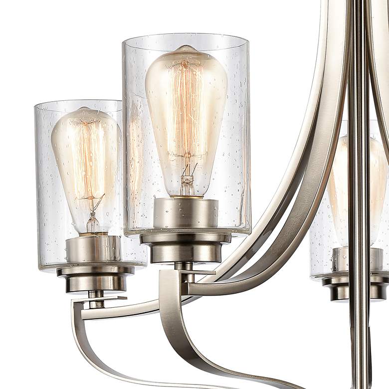 Image 3 Market Square 24" Wide Brushed Nickel 5-Light Chandelier more views
