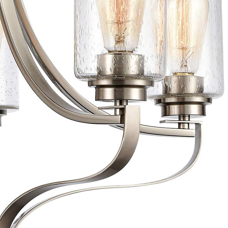 Image 4 Market Square 24" Wide Brushed Nickel 5-Light Chandelier more views