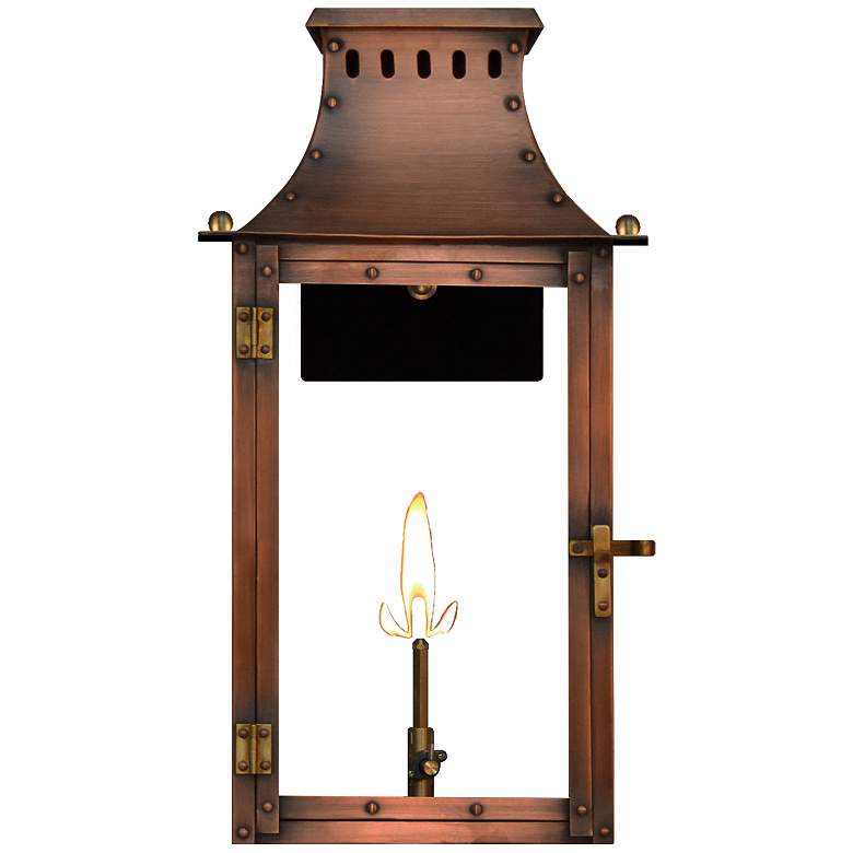Image 1 Market Street 21" High Antique Copper Gas Lantern Outdoor Wall Light