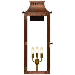 Market Street 30" High Antique Copper 3-Light Outdoor Wall Light