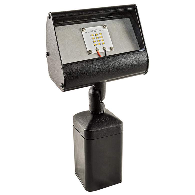 Image 1 Markham 4 1/2" High Black Texture LED Landscape Flood Light