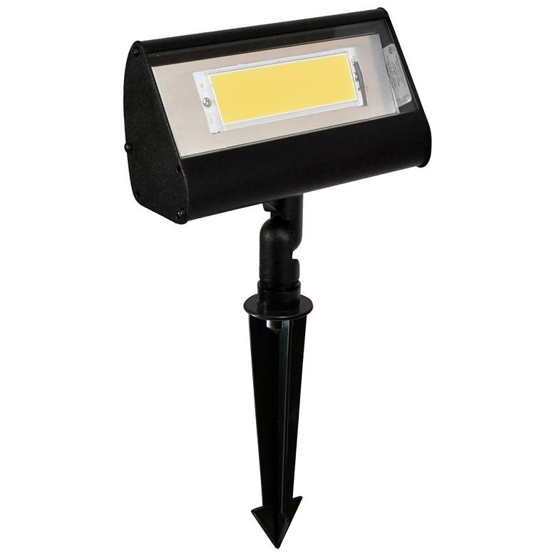 Image 1 Markham 8" High Black Texture LED Low Voltage Landscape Flood Light