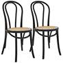Marko Natural and Black Side Chairs Set of 2 in scene