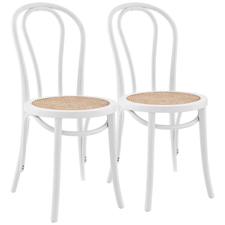 Image 2 Marko Natural and White Side Chairs Set of 2