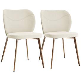 Image1 of Markus Beige Fabric Side Chairs Set of 2