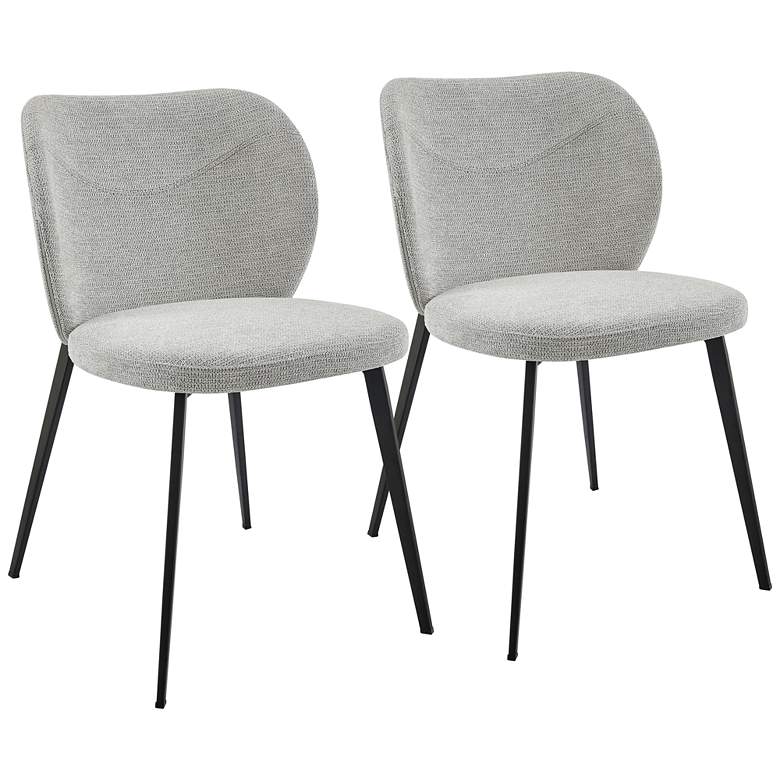 Image 1 Markus Light Gray Fabric Side Chairs Set of 2