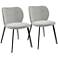 Markus Light Gray Fabric Side Chairs Set of 2