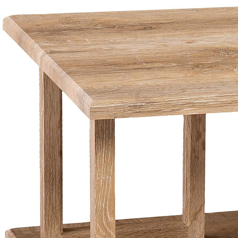 Image 3 Markworth 42" Wide Natural Wood Geometric Cocktail Table more views