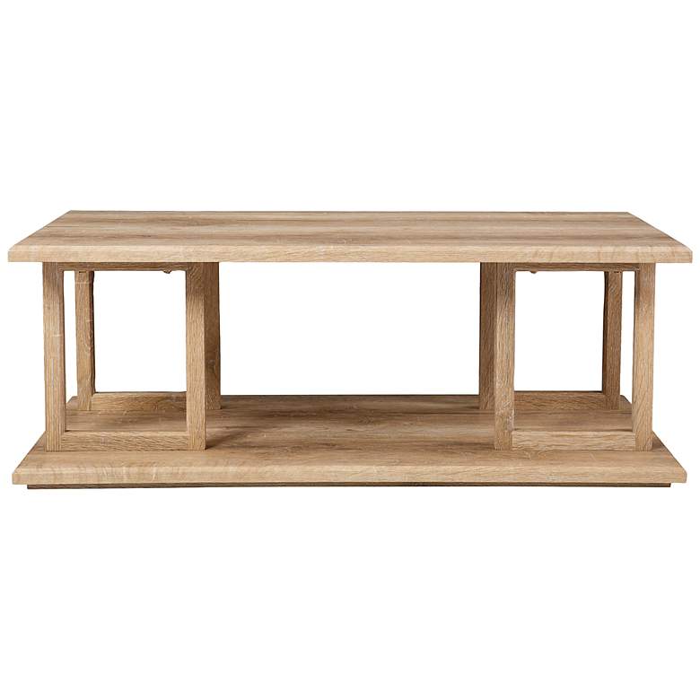Image 5 Markworth 42" Wide Natural Wood Geometric Cocktail Table more views