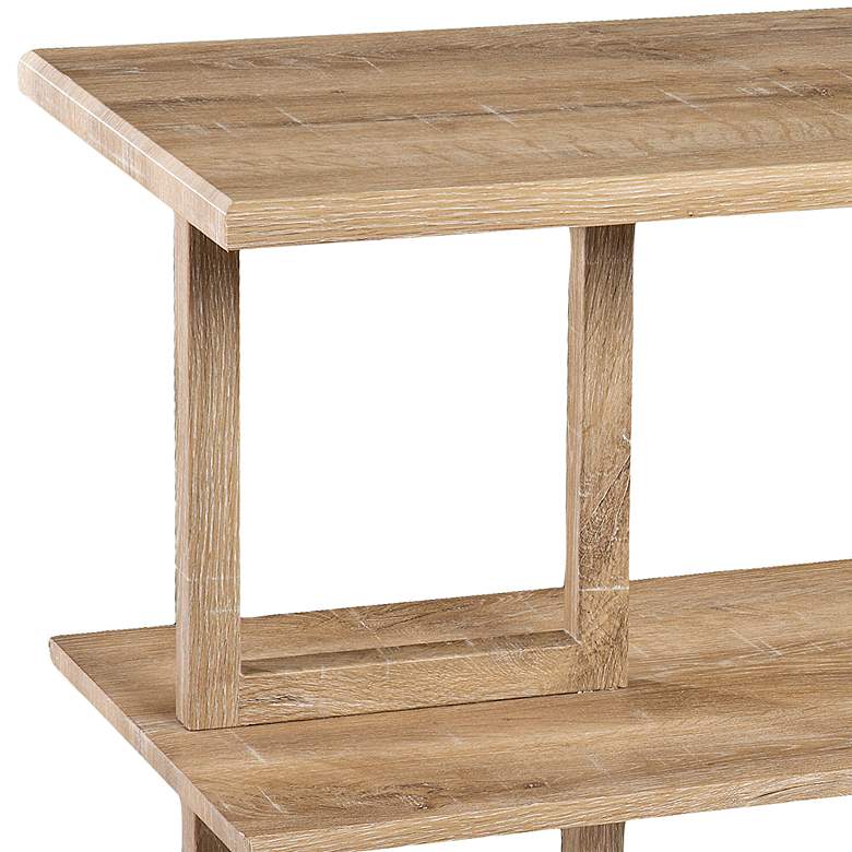 Image 3 Markworth 42 inch Wide Natural Wood Geometric Console Table more views