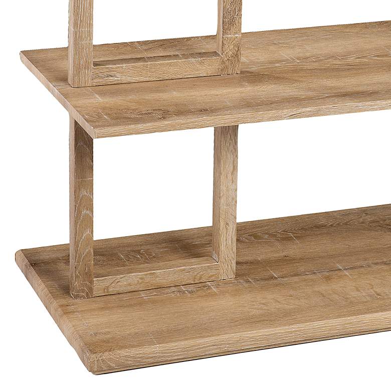 Image 4 Markworth 42" Wide Natural Wood Geometric Console Table more views