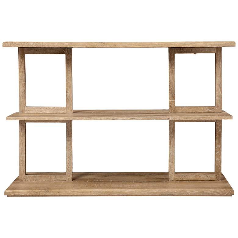 Image 5 Markworth 42" Wide Natural Wood Geometric Console Table more views