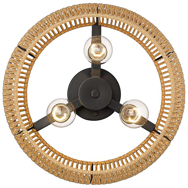 Image 5 Marlee 14" Wide Matte Black 3-Light Ceiling Light more views