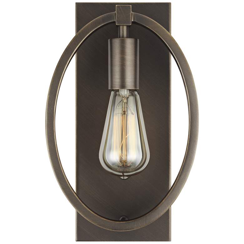Image 1 Marlena 12 1/2" High Antique Bronze Wall Sconce