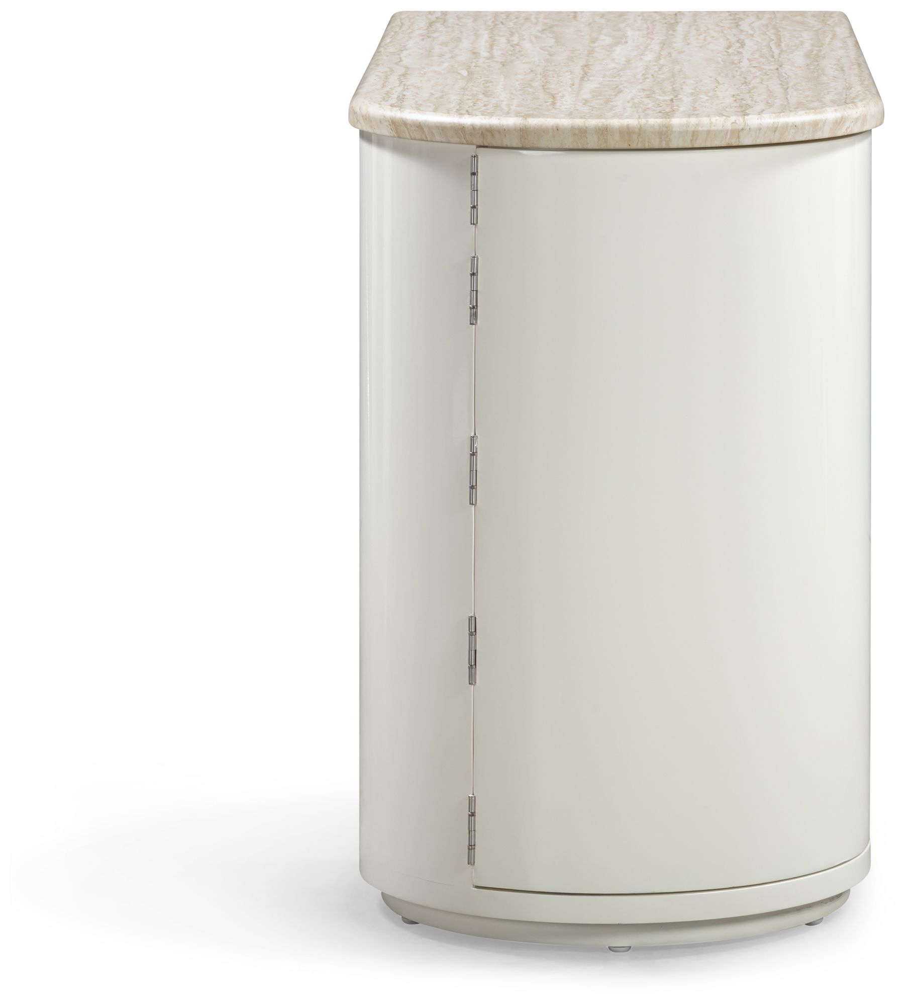 Image 4 Marlene Cream Faux Travertine Desk more views