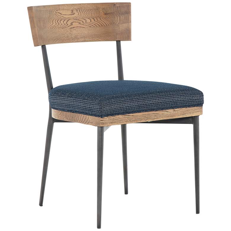 Image 1 Marlene Modern Blue Iron Dining Chair