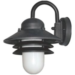 Marlex LED Nautical 13" High Black Opal Outdoor Wall Light