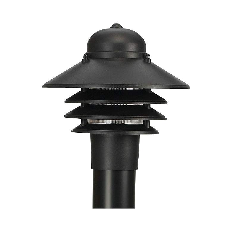 Image 2 Marlex Nautical 10" High Black Outdoor Post Light