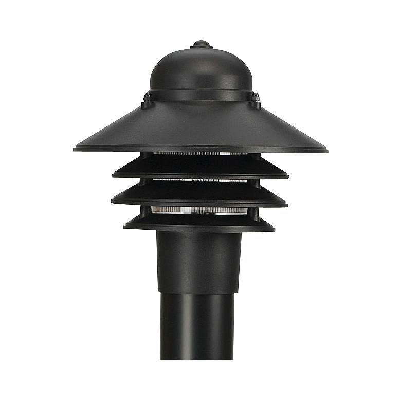 Image 2 Marlex Nautical 10 inch High Black Outdoor Post Light