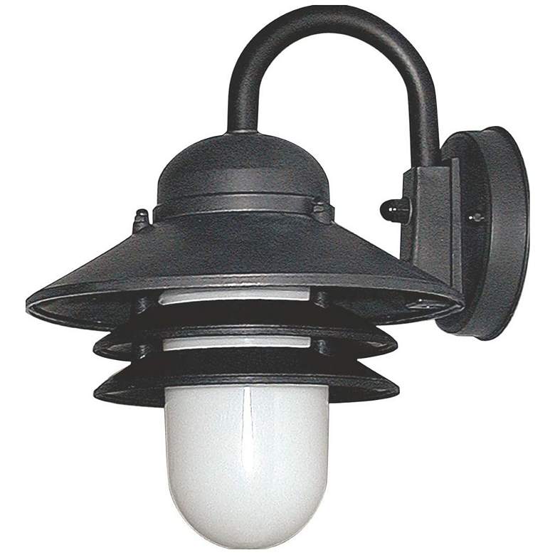 Image 1 Marlex Nautical 13" High Black Opal Outdoor Wall Light
