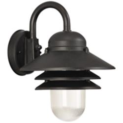 Marlex Nautical 13" High Black Outdoor Wall Light