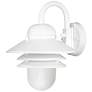1_Marlex Nautical 13" High White Opal Outdoor Wall Light