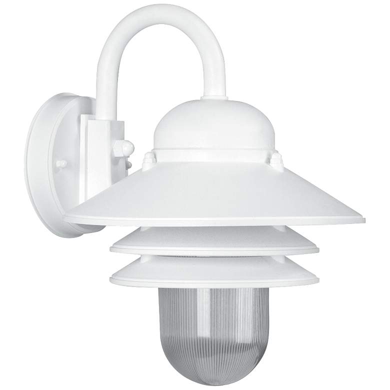 Image 2 Marlex Nautical 13 inch High White Outdoor Wall Light