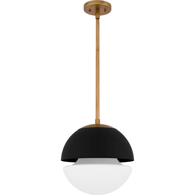 Image 2 Marley 1-Light Weathered Brass Mini Pendant Light more views
