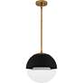 2_Marley 1-Light Weathered Brass Mini Pendant Light more views
