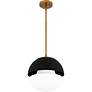 4_Marley 1-Light Weathered Brass Mini Pendant Light more views